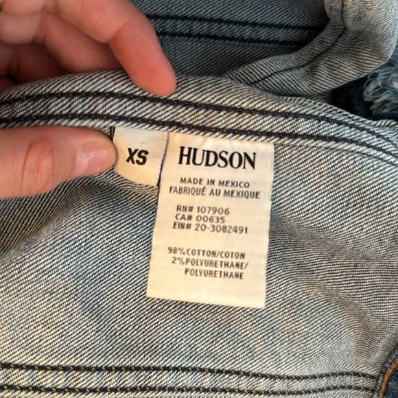 Hudson Garrison Cropped Denim Jacket in Continuum Size XS - Picture 8 of 8